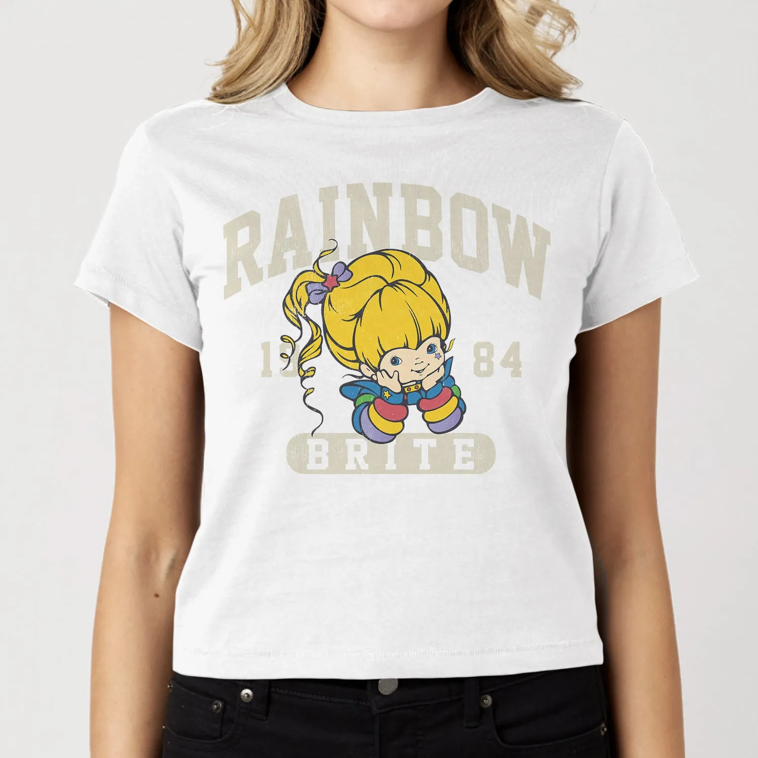 Rainbow Brite Collegiate Baby Tee