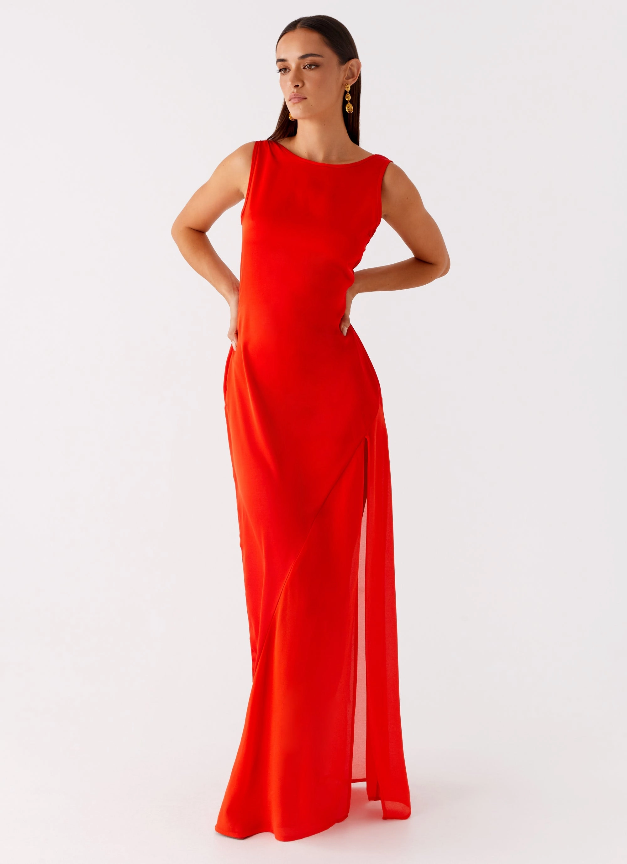 Ramiro Maxi Dress - Red Casual day-to-night piece Trendy pick