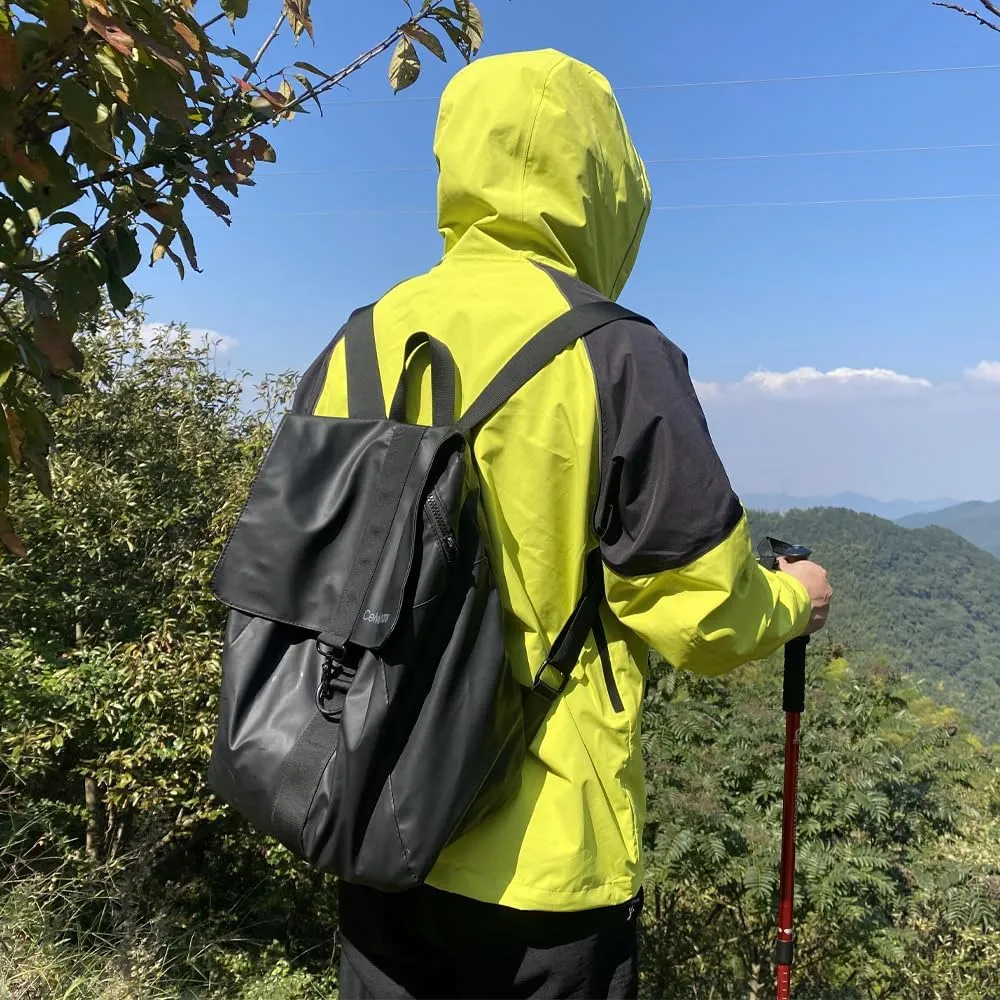 RANDY SUN Unisex Rain Jacket Mens Waterproof With Hood, Women's Raincoats, Reflective Lightweight Windbreaker