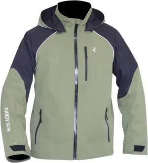 RANDY SUN Unisex Rain Jacket Mens Waterproof With Hood, Women's Raincoats, Reflective Lightweight Windbreaker