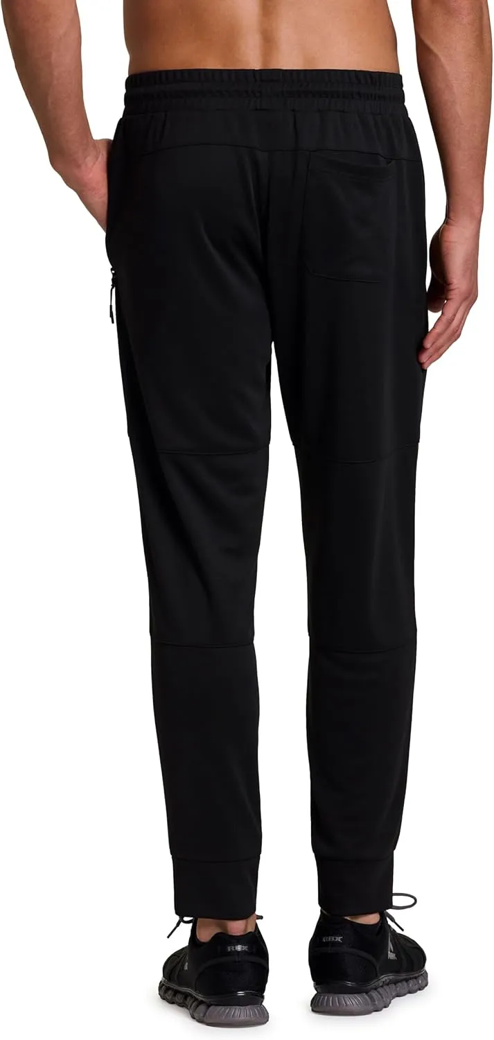RBX Activewear Men's Running Pants Gym Joggers Lightweight Sweatpants for Men, Quick Drying Workout Pants with Zipper Pockets