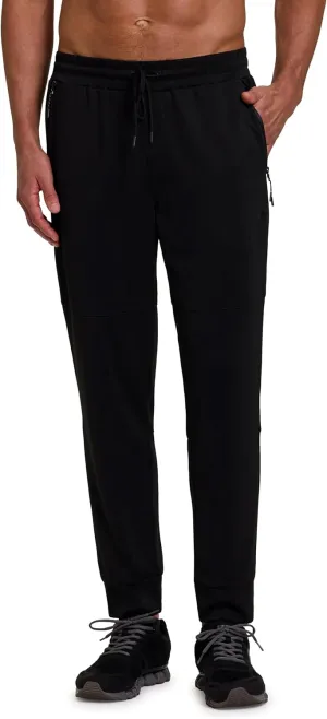 RBX Activewear Men's Running Pants Gym Joggers Lightweight Sweatpants for Men, Quick Drying Workout Pants with Zipper Pockets