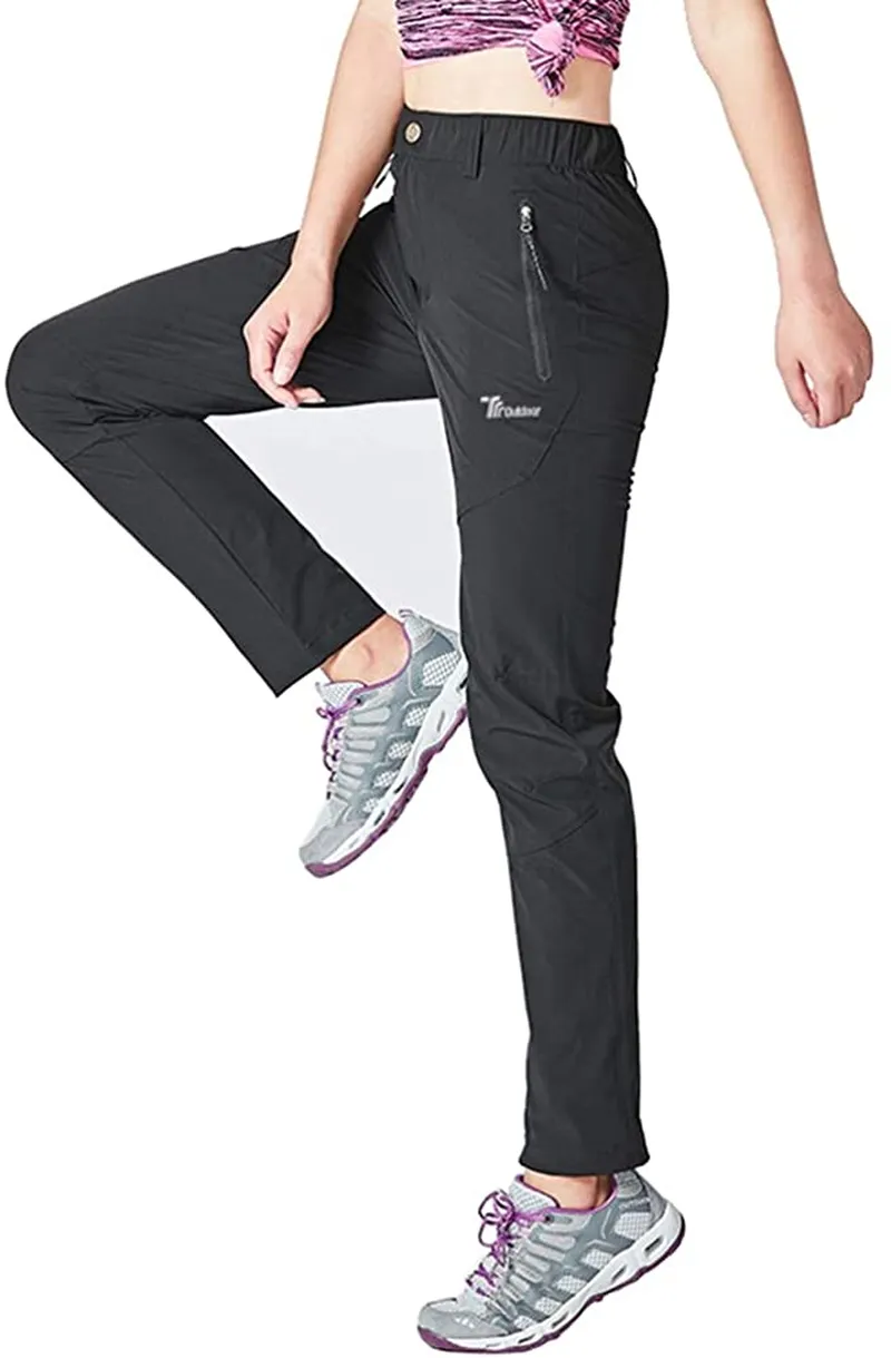 Rdruko Women'S Outdoor Lightweight Quick Dry Sportswear Water Resistant Hiking Pants with Pockets