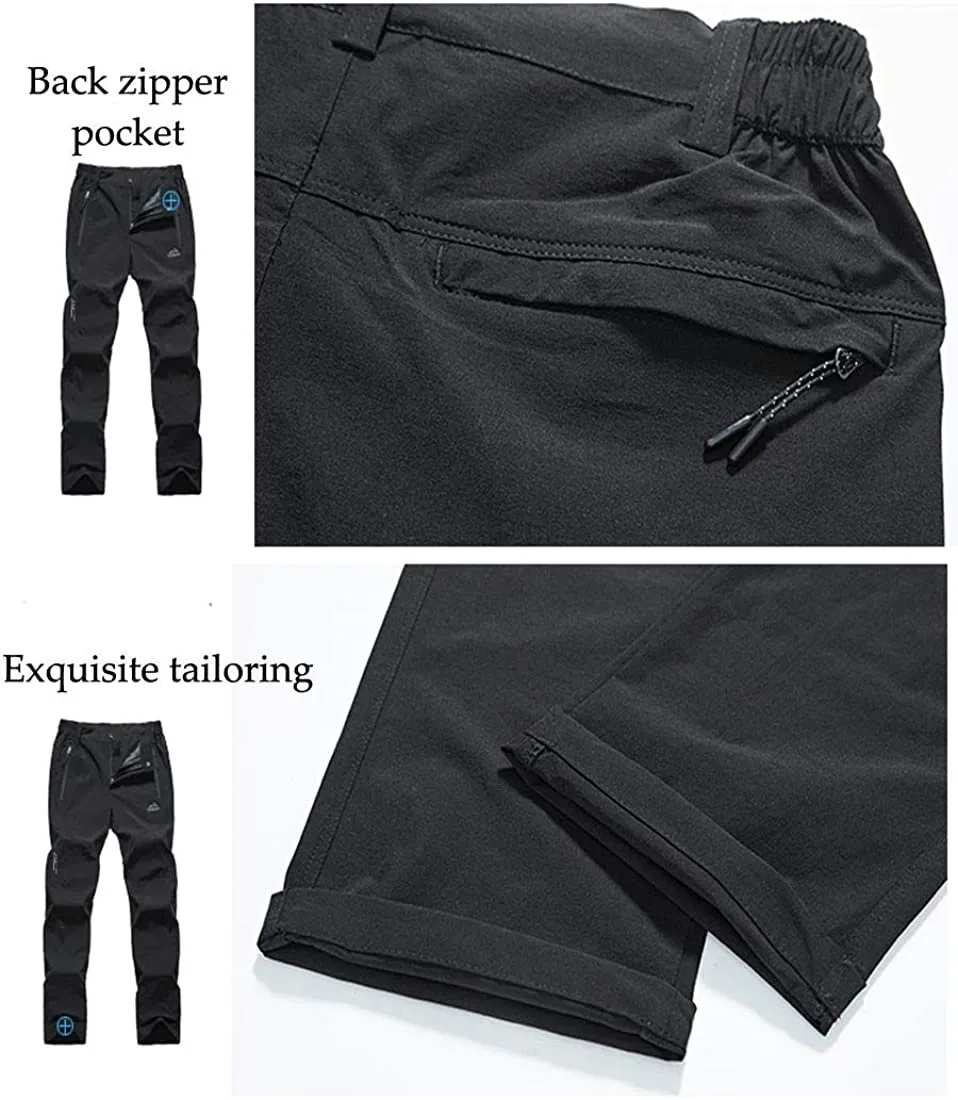 Rdruko Women'S Outdoor Lightweight Quick Dry Sportswear Water Resistant Hiking Pants with Pockets