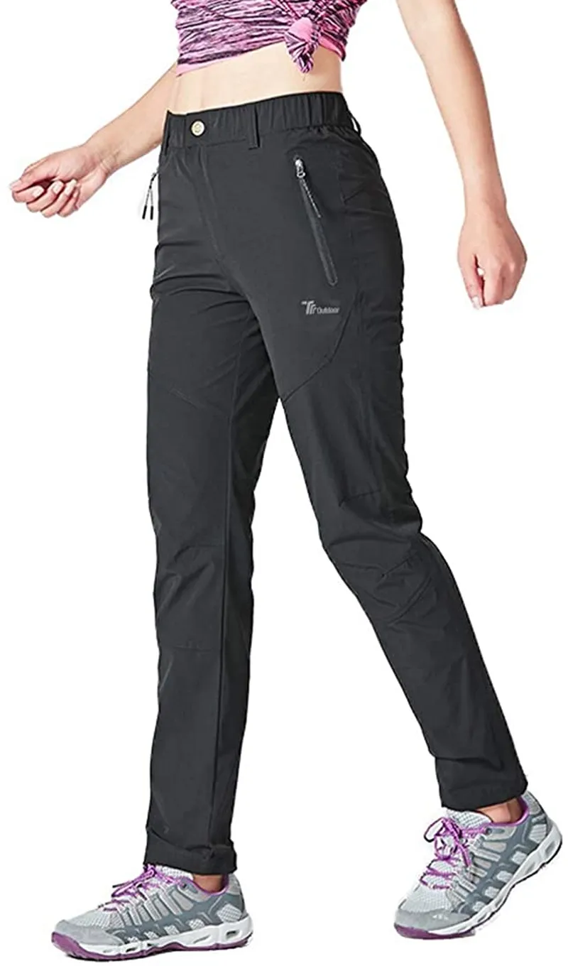 Rdruko Women'S Outdoor Lightweight Quick Dry Sportswear Water Resistant Hiking Pants with Pockets