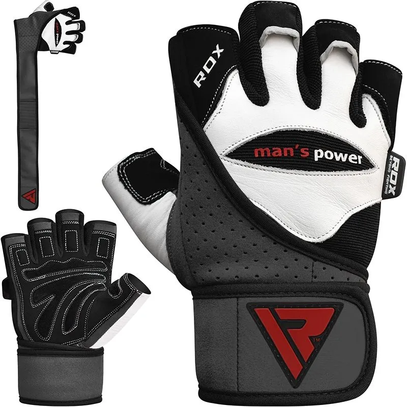RDX- L1 Leather Bodybuilding Gym Gloves