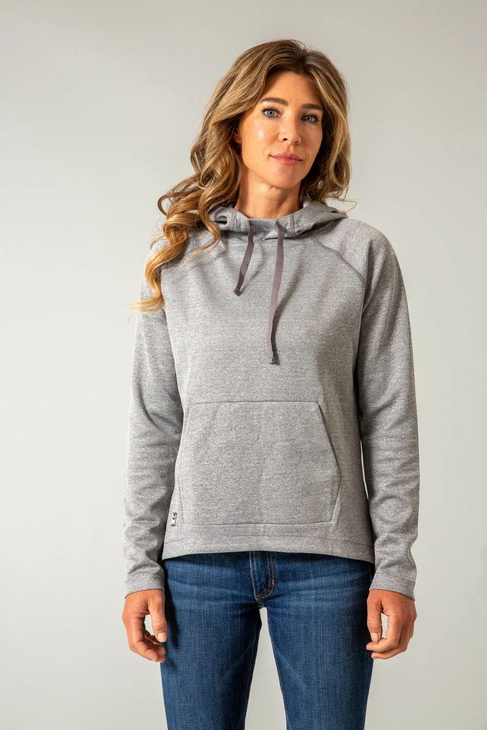 Eco Friendly Lightweight Modern Stylish Casual Kimes Ranch Womens Sedona Grey Heather 100% Polyester Hoodie