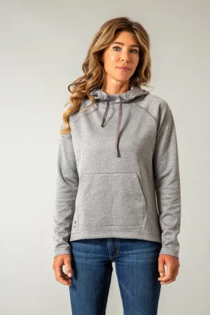 Real Fit Kimes Ranch Womens Sedona Grey Heather 100% Polyester Hoodie Kimes Ranch Womens Sedona Grey Heather 100% Polyester Hoodie Work Ready Earthy Winter Warmth Student Outfit Textured