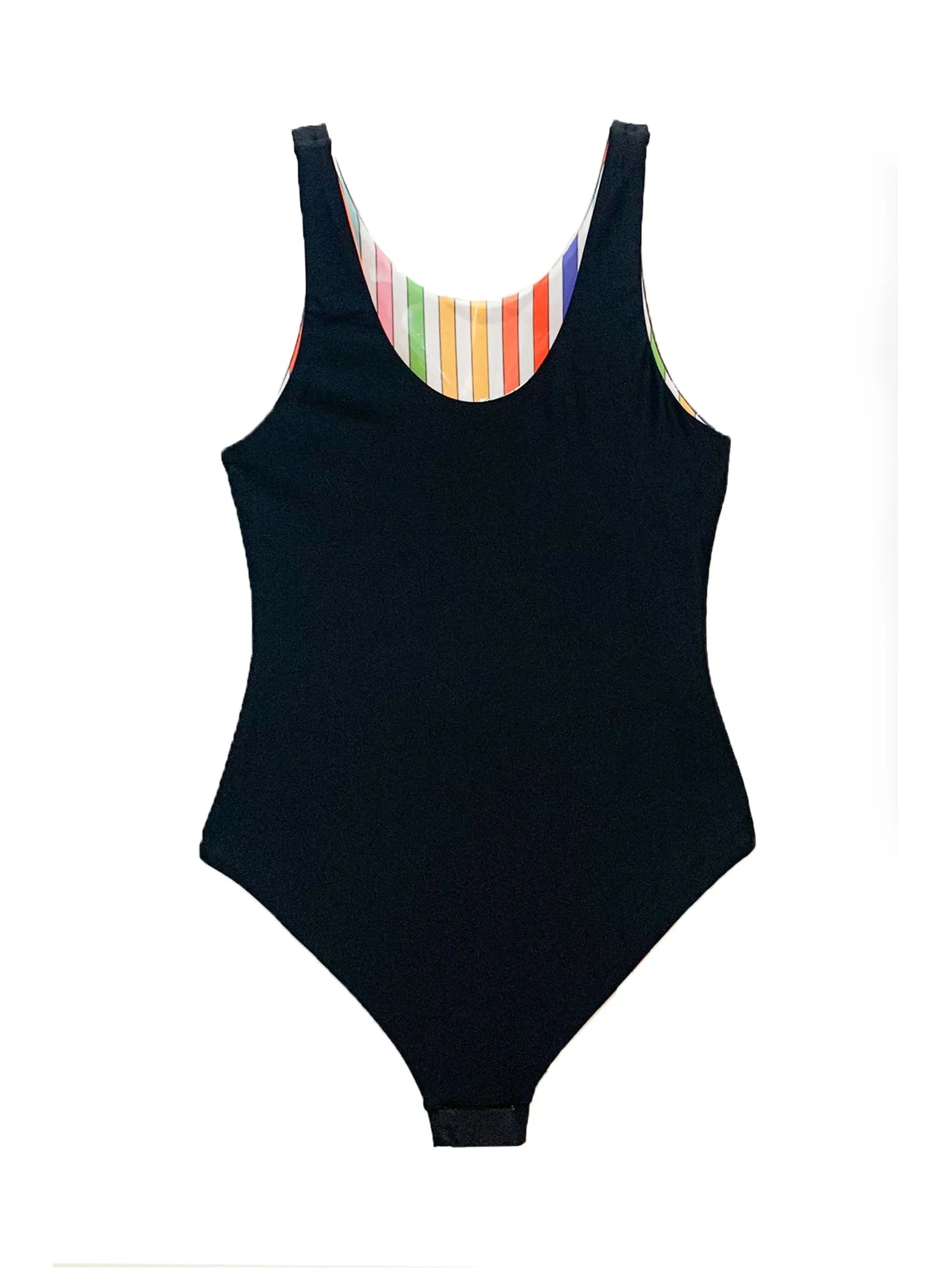 Rebel - Reversible Rainbow Sunglasses One Piece Swimsuit