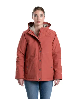 Recycled Denim Berne Womens Softstone Micro-Duck Hooded Marsala Cotton Blend Coat Berne Womens Softstone Micro-Duck Hooded Marsala Cotton Blend Coat Lifestyle Ready Casual Option