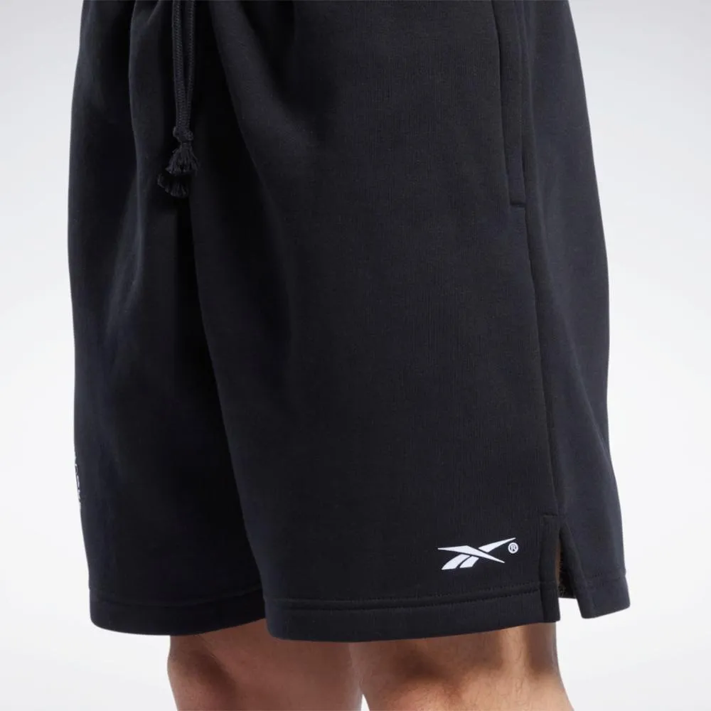 Reebok Apparel Men Basketball City Fleece Shorts BLACK