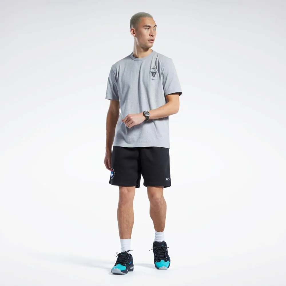 Reebok Apparel Men Basketball City Fleece Shorts BLACK