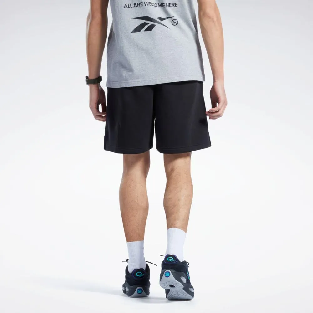 Reebok Apparel Men Basketball City Fleece Shorts BLACK