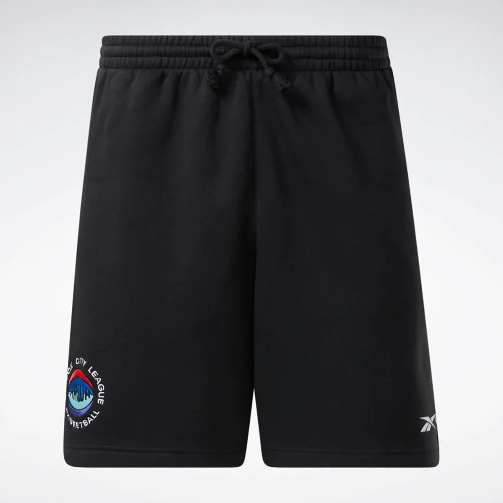 Reebok Apparel Men Basketball City Fleece Shorts BLACK
