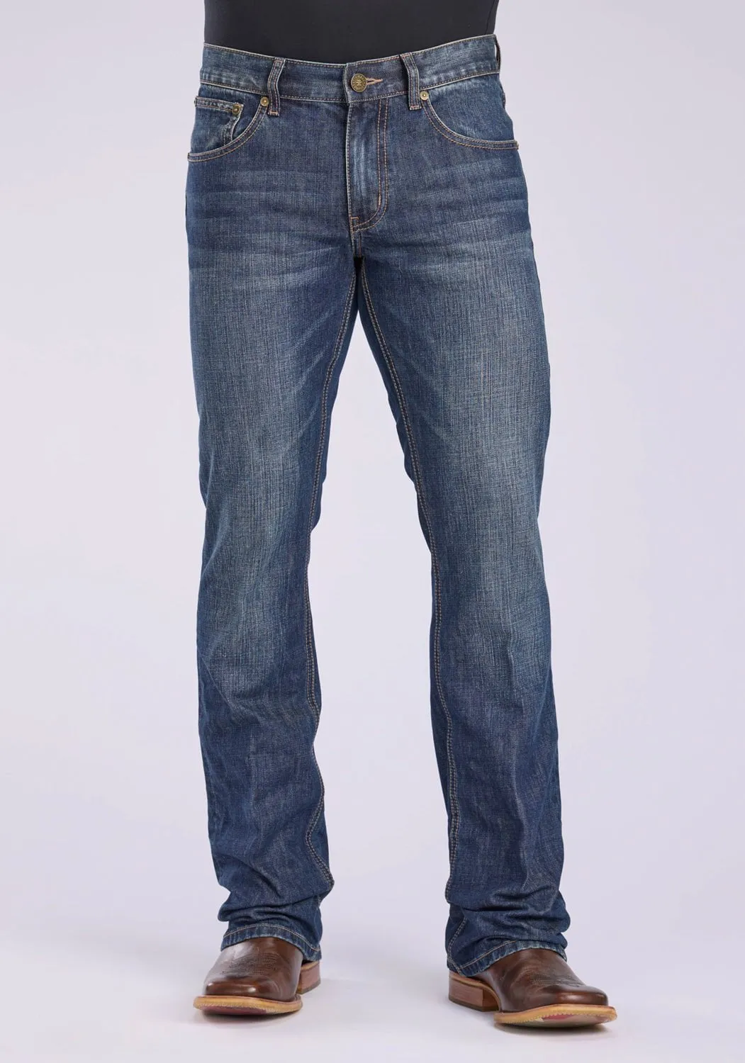Tin Haul Mens 1660 Jagger X Back Pkt Blue 100% Cotton Jeans Breathable Lining System
