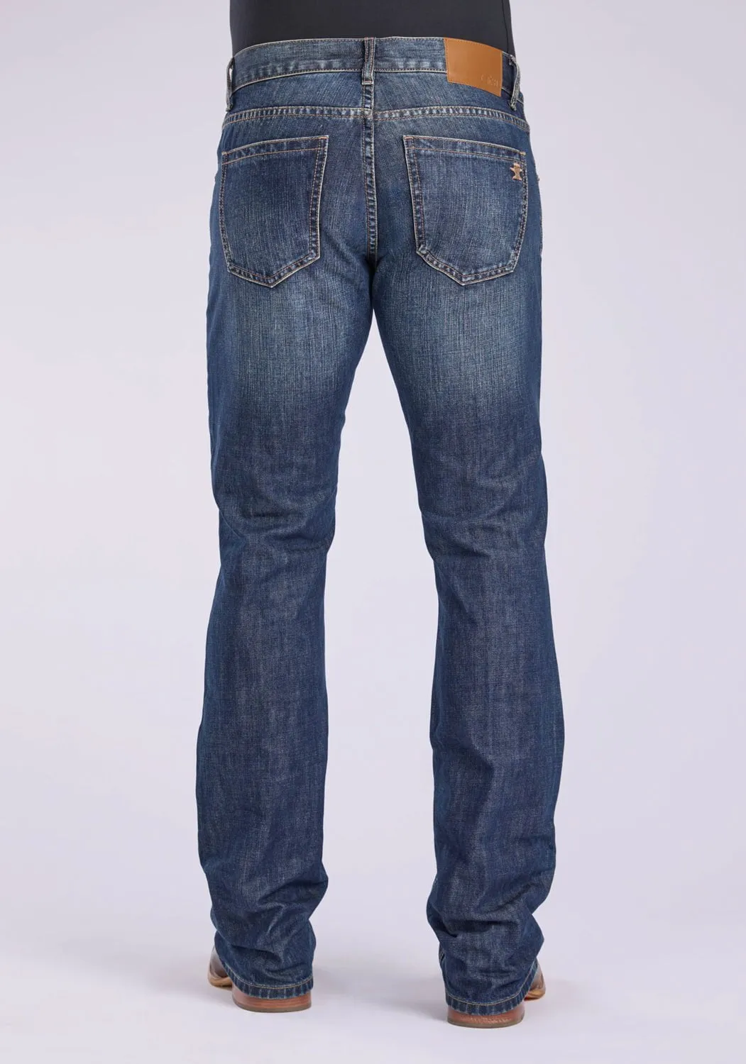 Tin Haul Mens 1660 Jagger X Back Pkt Blue 100% Cotton Jeans Four Way Stretch Fabric Anti Slip Belt Loops