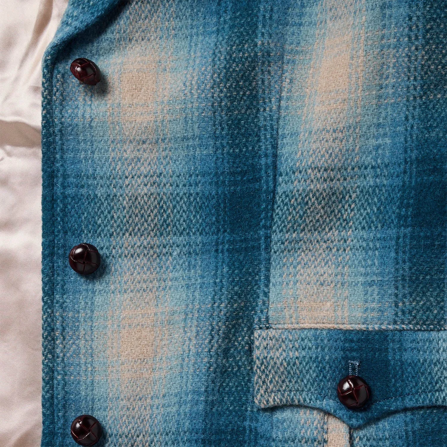 Stetson Womens Western Plaid Blazer Navy 100% Wool Wool Jacket Sustainable Weekend Getaway