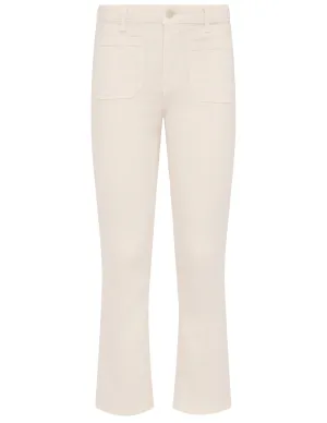 Refined Pattern L'AGENCE Noya Cropped Slim Flare Jeans in French Vanilla Cool Fit Affordable Unisex Wear L'AGENCE Noya Cropped Slim Flare Jeans in French Vanilla