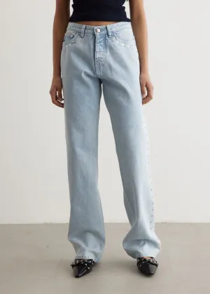 Refined Texture Crowd Jeans Wrinkle Free Fabric Treatment