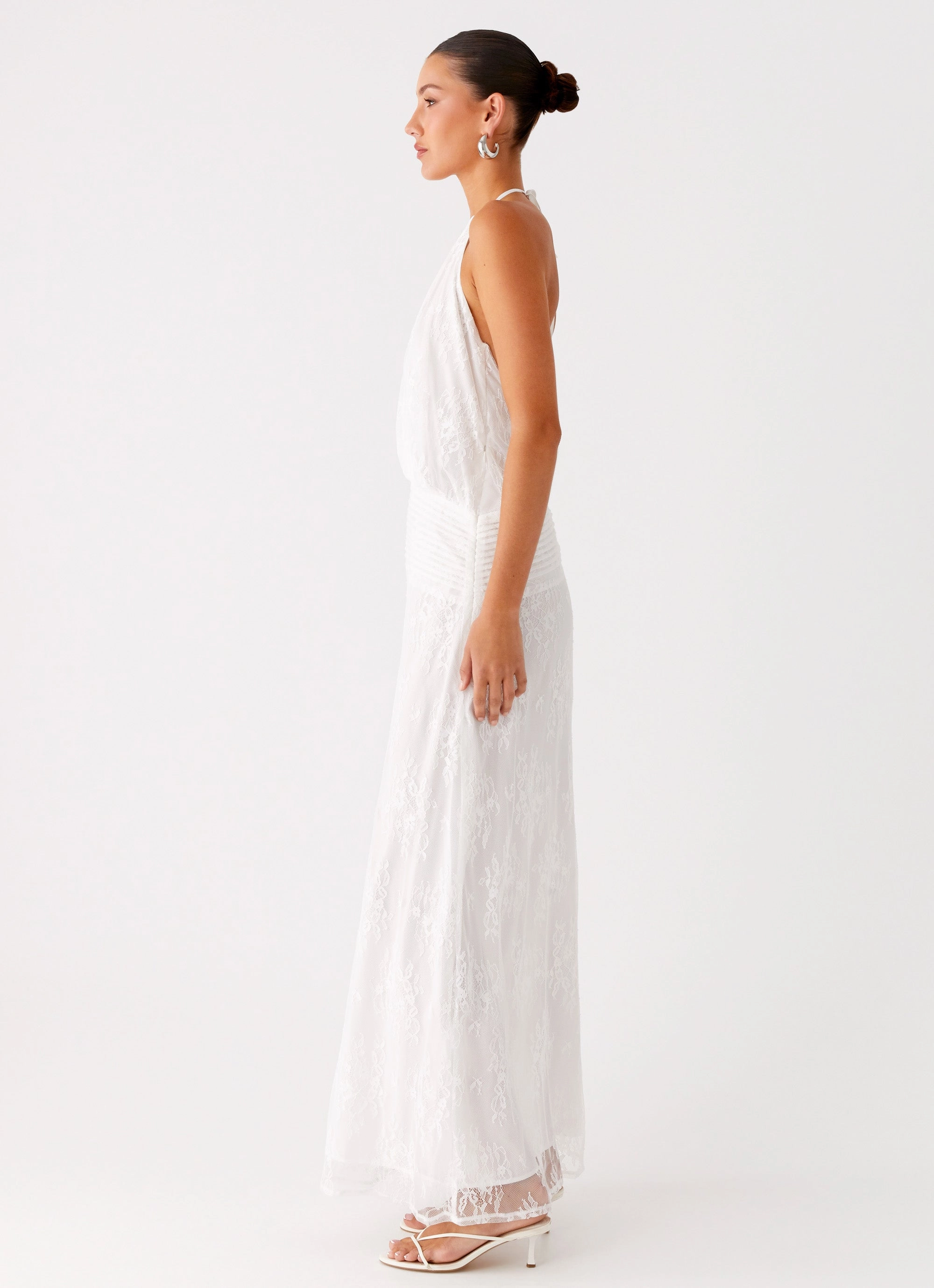 Fashion Layers Reinhart Halter Maxi Dress - White
