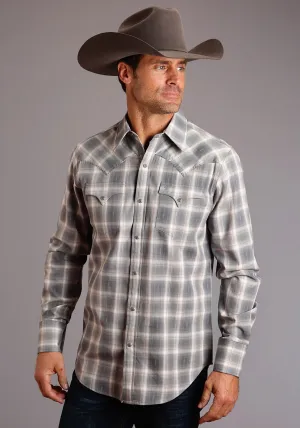 Relaxed Fashion Stetson Mens Brown 100% Cotton Dobby Twill L/S 2 Pkt Shirt Anti-static Stetson Mens Brown 100% Cotton Dobby Twill L/S 2 Pkt Shirt