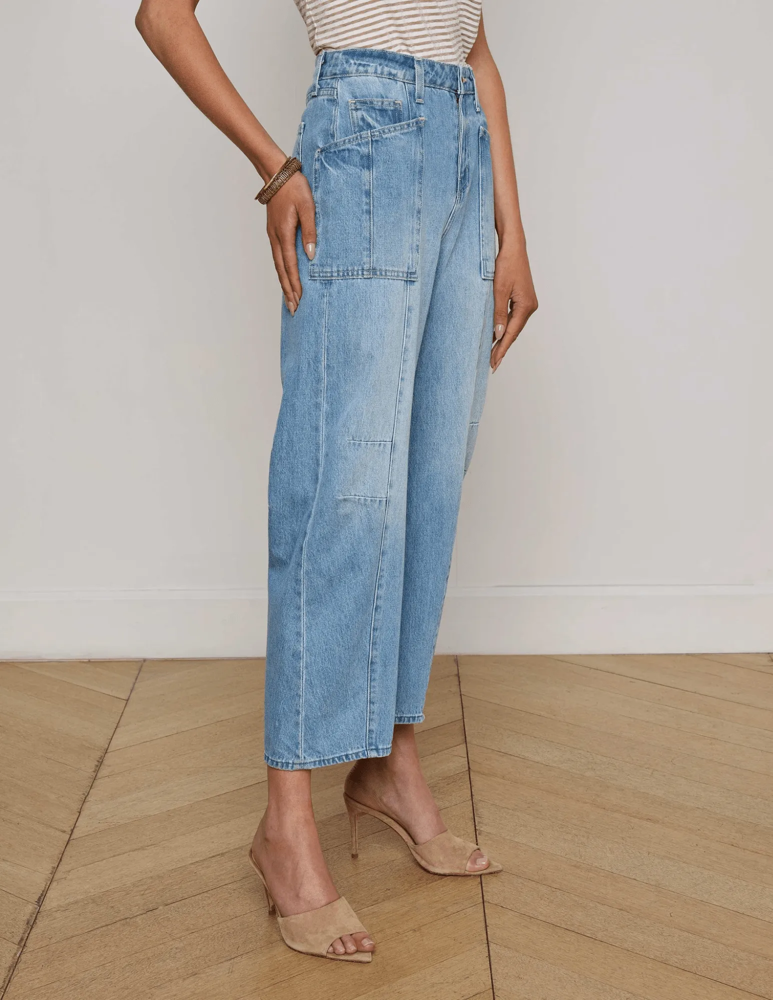 Teen Outfit Bold Urban Explorer L??AGENCE Cody High Rise Barrel Jeans in Cristo