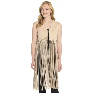 Relaxed Profile Cripple Creek Womens Double-Faced Drifting Sand 100% Polyester Faux Leather Vest Cripple Creek Womens Double-Faced Drifting Sand 100% Polyester Faux Leather Vest Modern Fit