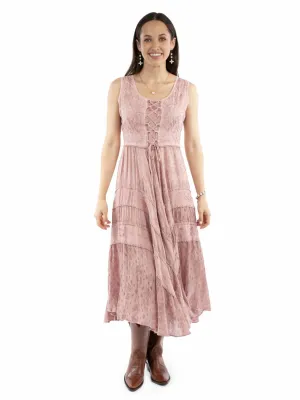 Relaxed Profile Scully Womens Honey Creek Full Length Dusty Pink 100% Rayon S/L Dress Scully Womens Honey Creek Full Length Dusty Pink 100% Rayon S/L Dress Organic Cotton Weighted Hemline