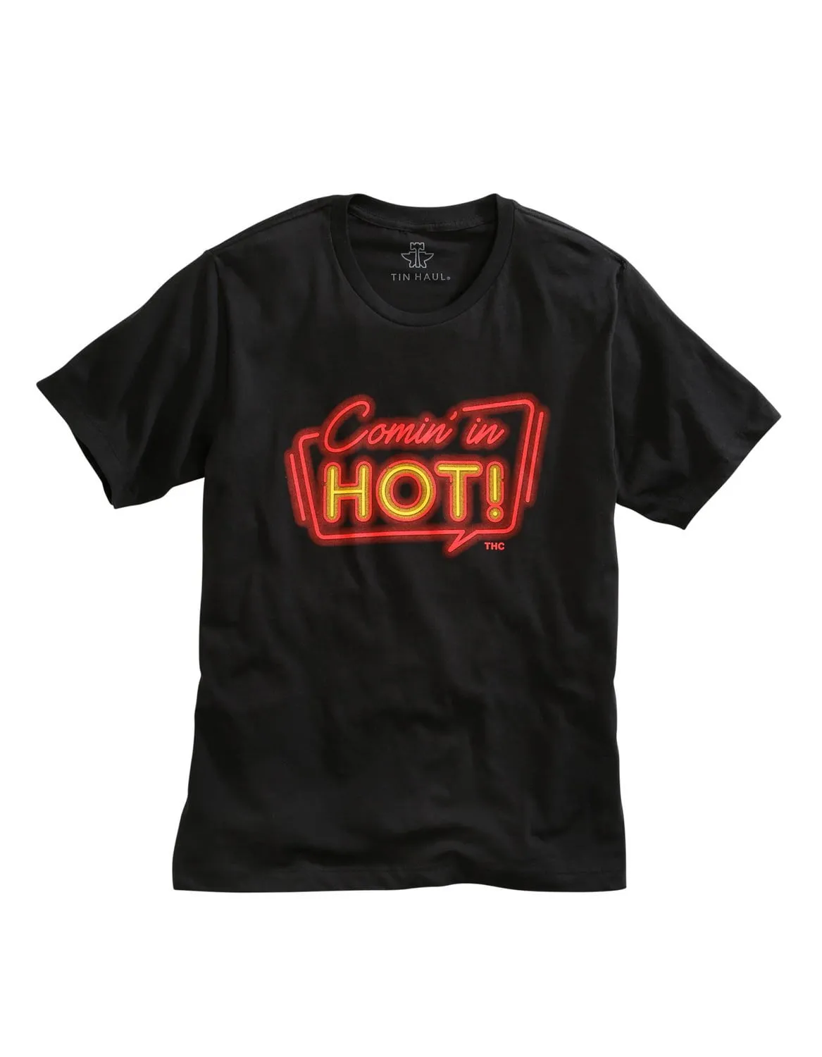 Fashion Comfort Tin Haul Mens Black 100% Cotton Comin in Hot S/S T-Shirt