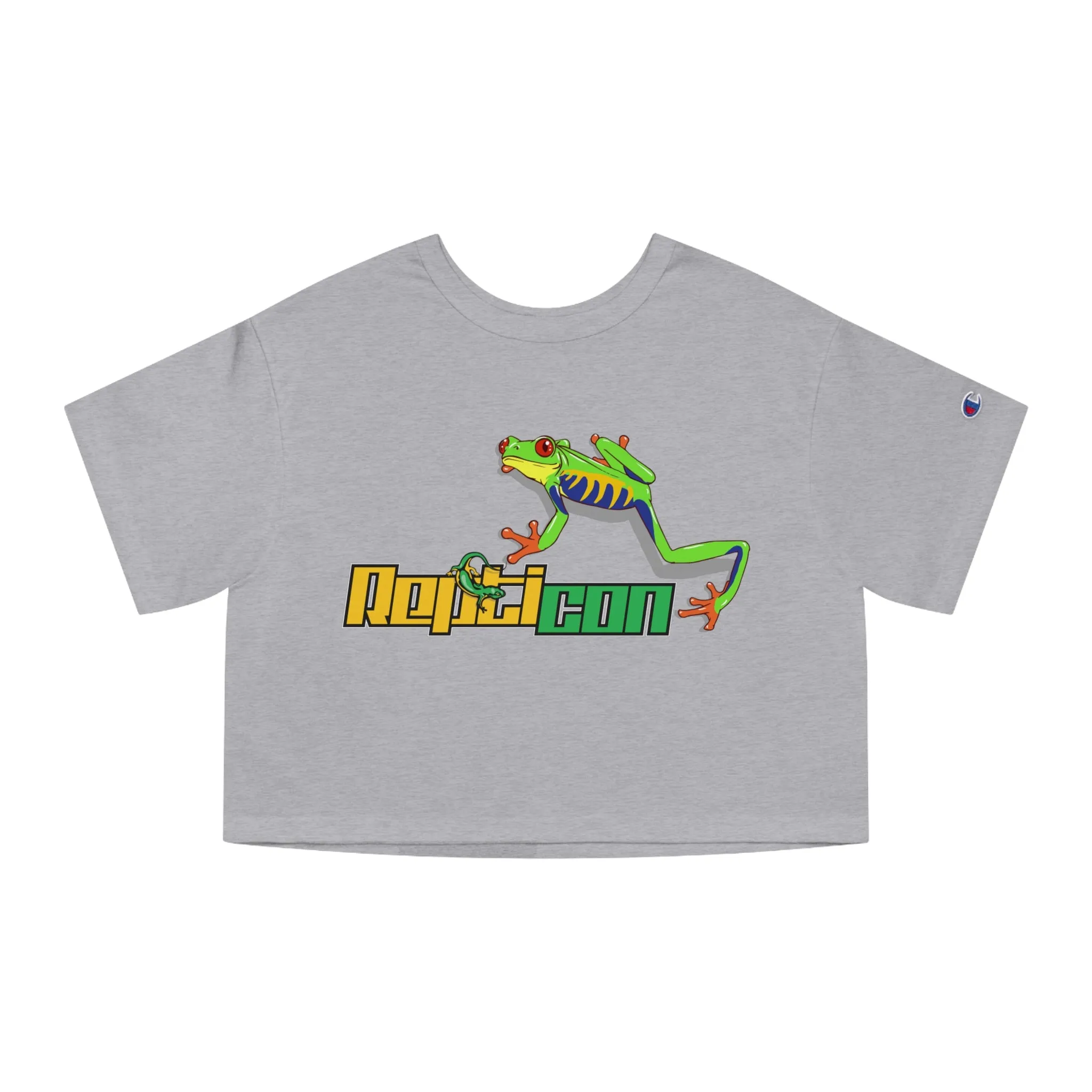 Repticon Champion Women's Heritage Cropped T-Shirt w/ Red Eyed Tree Frog