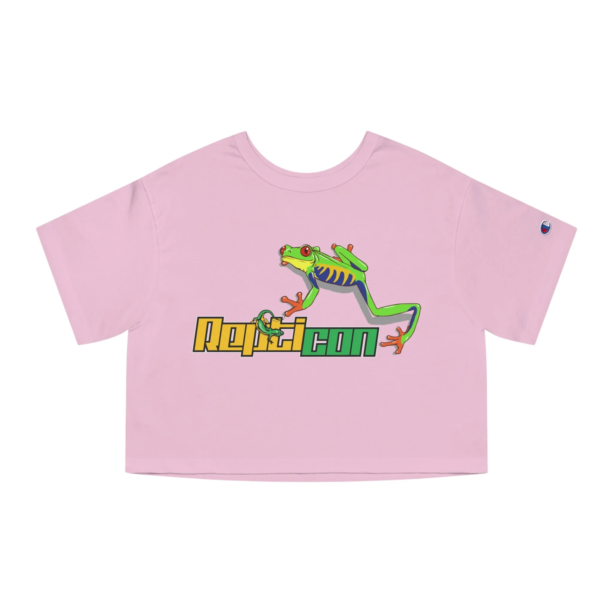Repticon Champion Women's Heritage Cropped T-Shirt w/ Red Eyed Tree Frog