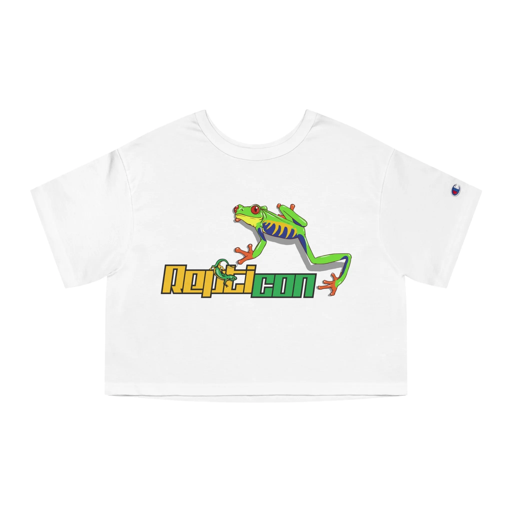 Repticon Champion Women's Heritage Cropped T-Shirt w/ Red Eyed Tree Frog