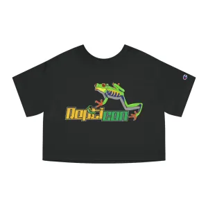 Repticon Champion Women's Heritage Cropped T-Shirt w/ Red Eyed Tree Frog