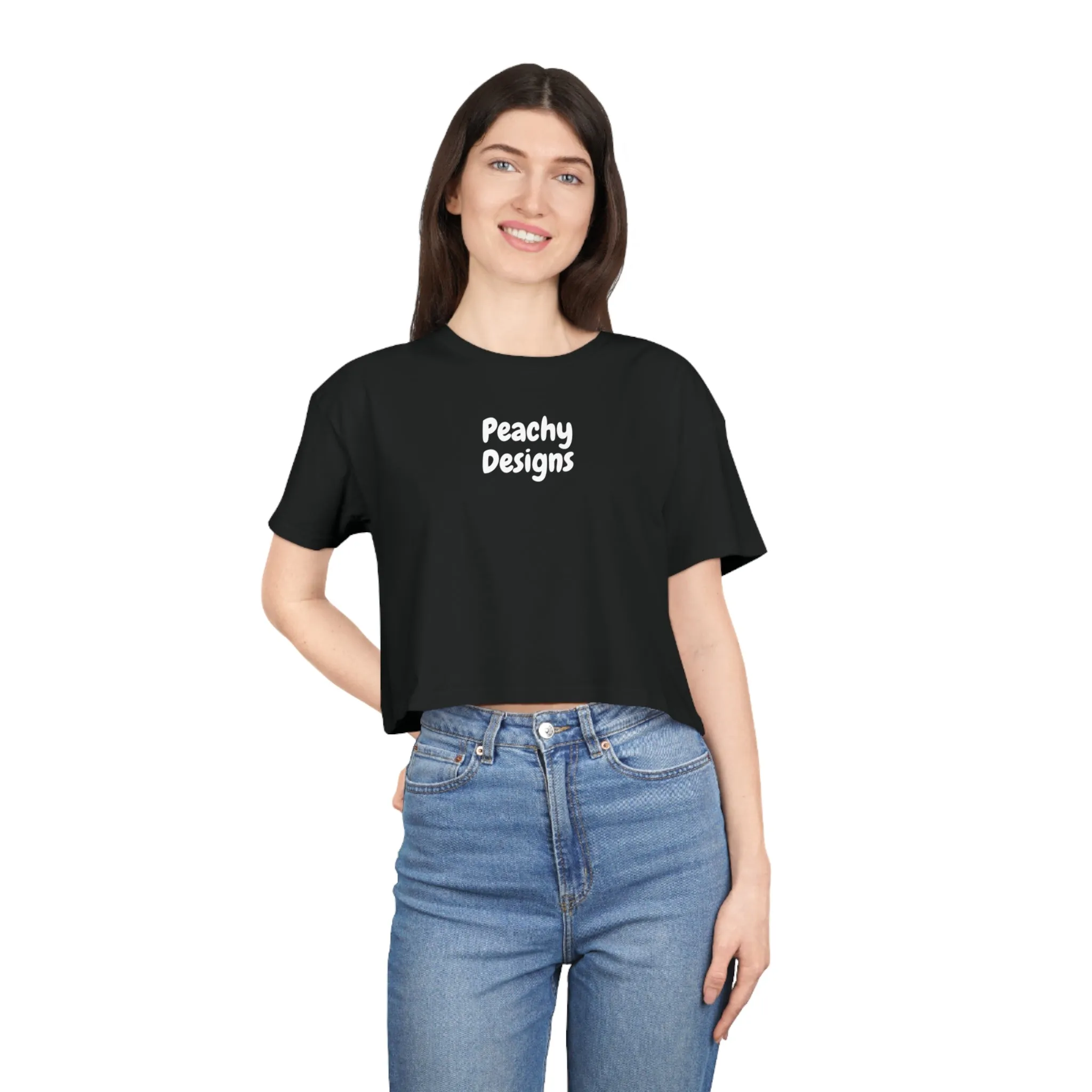 Resting Peach Face Women's Crop Tee