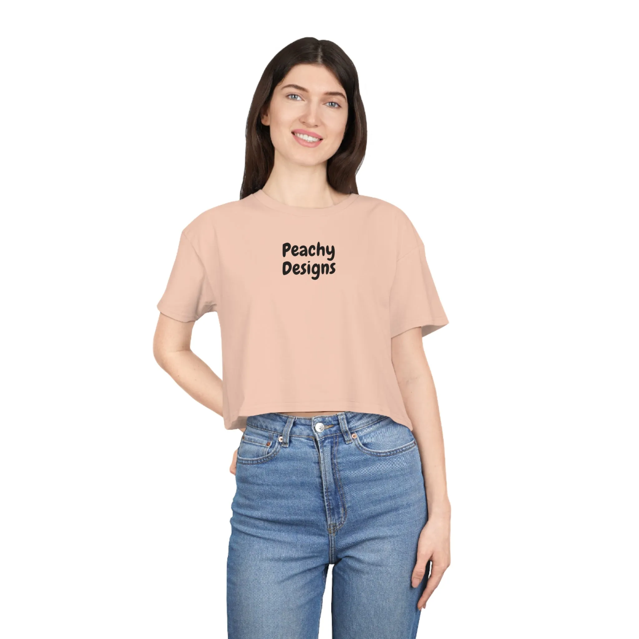 Resting Peach Face Women's Crop Tee
