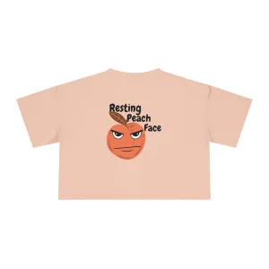 Resting Peach Face Women's Crop Tee