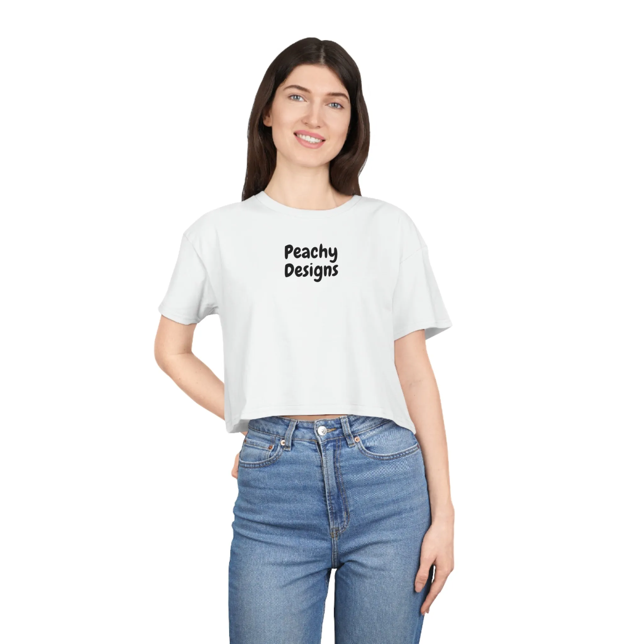 Resting Peach Face Women's Crop Tee