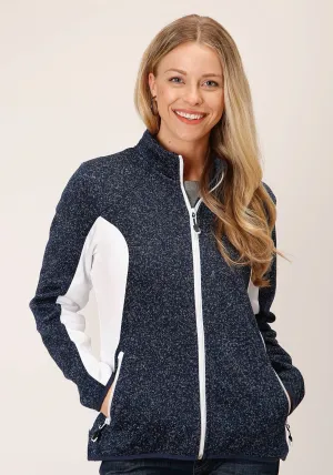Retro Accent Roper Womens 1742 Bonded Blue Polyester Fleece Jacket Roper Womens 1742 Bonded Blue Polyester Fleece Jacket Party Look Couple Look Earthy Couple Look Modern