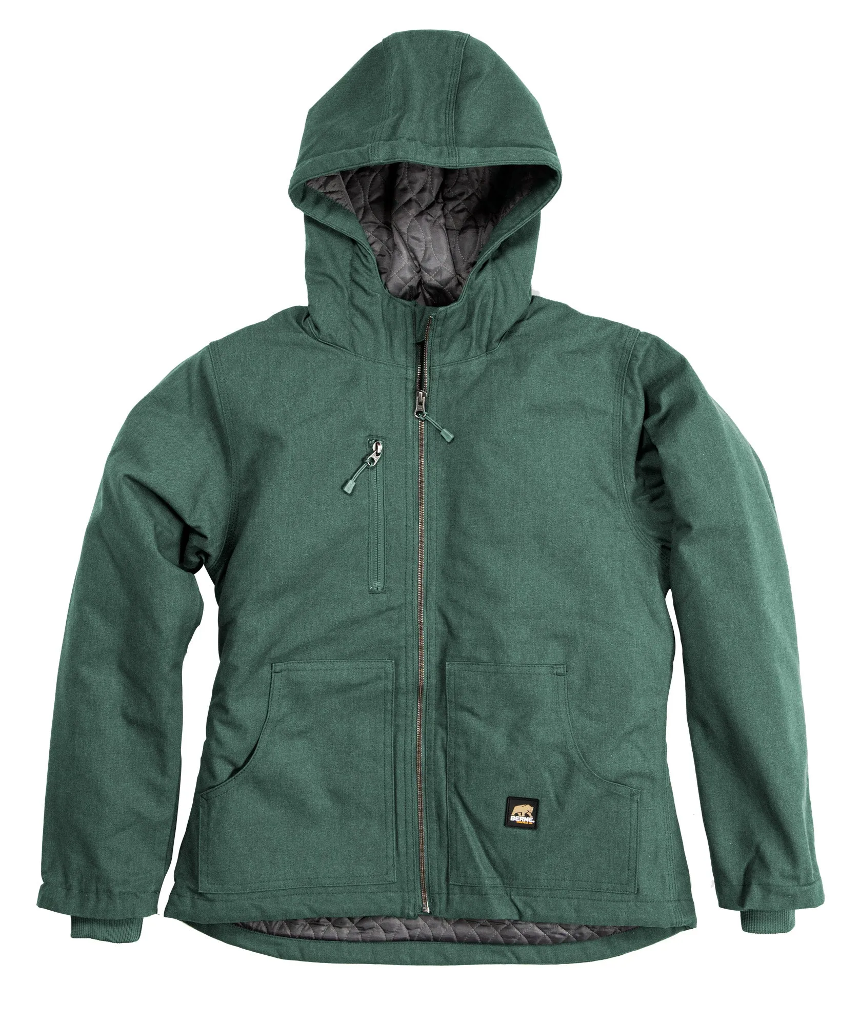 Favorite Basic Base Look Berne Jade Cotton Blend Ladies Modern Heathered Jacket