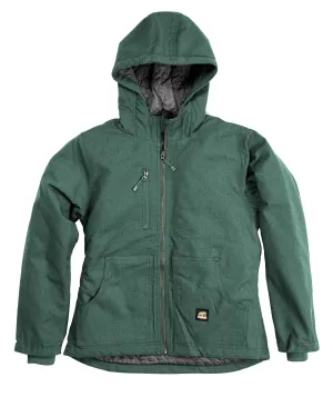 Retro Layer Berne Jade Cotton Blend Ladies Modern Heathered Jacket Breathable Weekend Warrior Travel Outfit Organic Cotton Material Berne Jade Cotton Blend Ladies Modern Heathered Jacket
