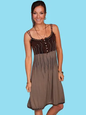 Retro Outfit Scully Womens Brown 100% Cotton Empire S/L Dress Scully Womens Brown 100% Cotton Empire S/L Dress Go-To Style Fashion Lover Durable Minimalist Style
