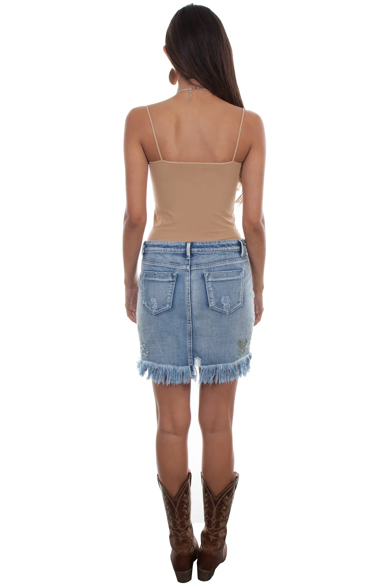 Scully Womens Denim Rayon Flirty Mini Skirt Premium Outdoor Enthusiast