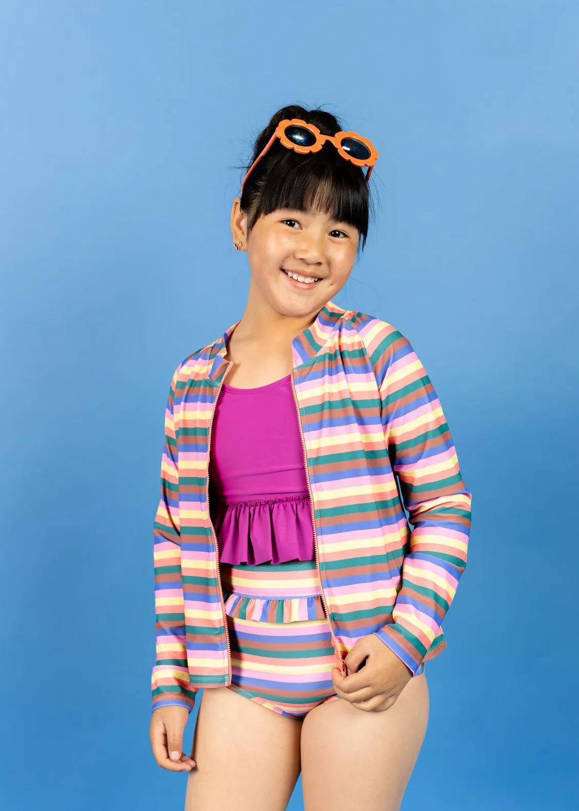 Retro Stripe | Youth Rashguard Top (Unisex)