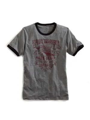 Retro Style Tin Haul Unisex Rompin Stompin Barn Dance Grey 100% Cotton S/S T-Shirt Tin Haul Unisex Rompin Stompin Barn Dance Grey 100% Cotton S/S T-Shirt Anti Static Fabric