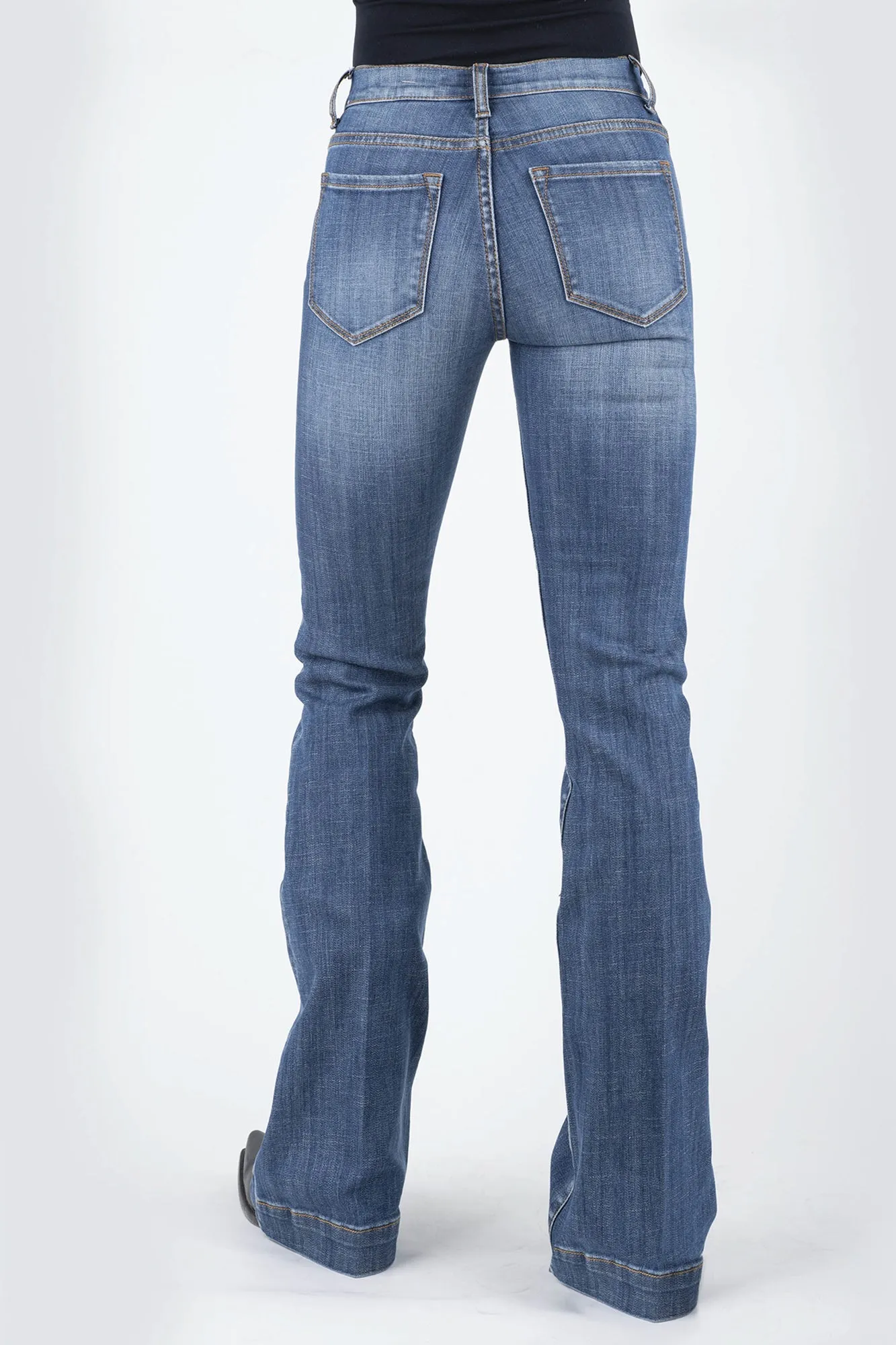 Stetson Womens Blue Cotton Blend 921 Plain Back Jeans Timeless Appeal