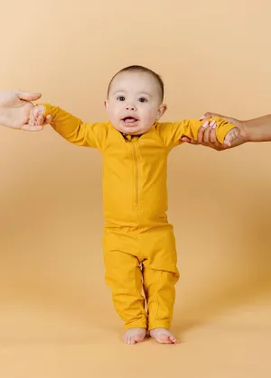 Ribbed Golden | Baby Rashguard One-Piece (Unisex)