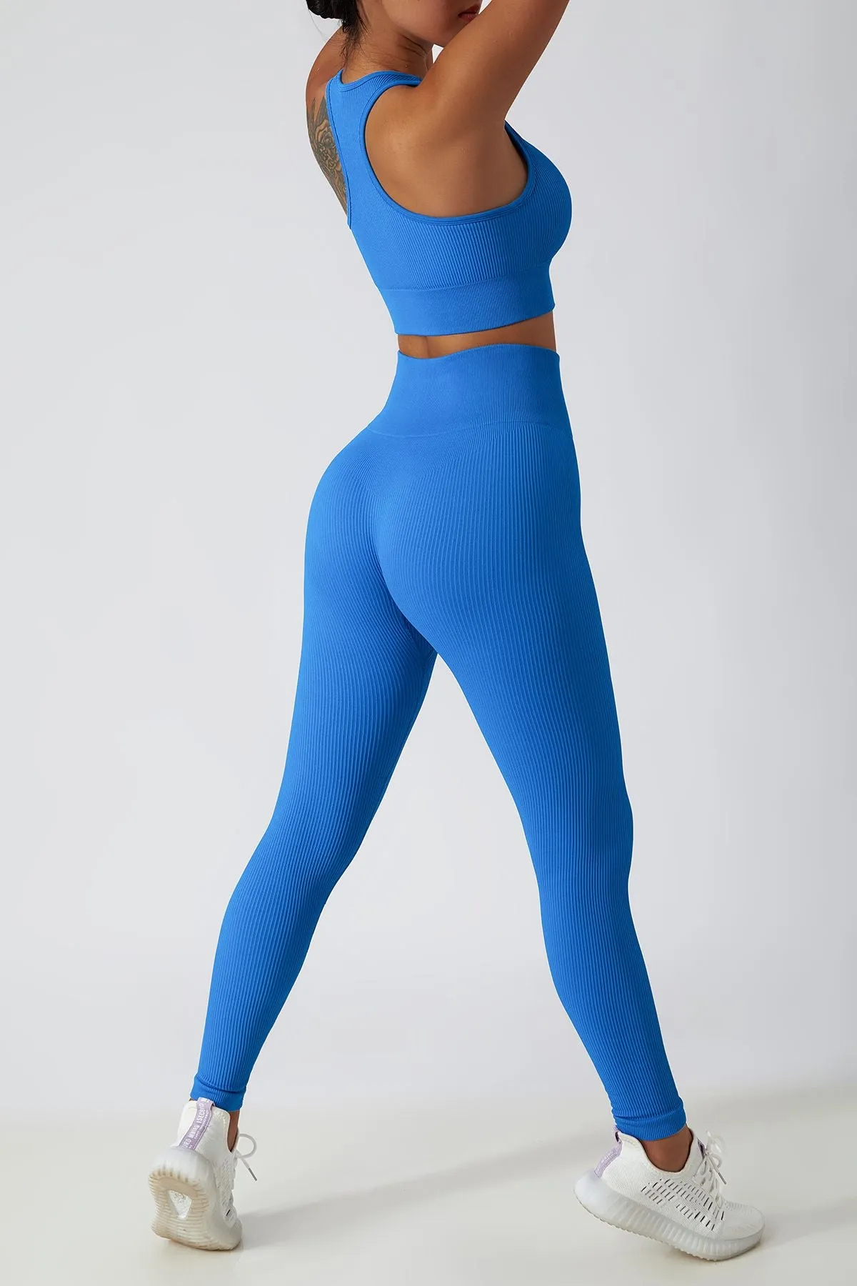 Ribbed Racerback Sports Bra