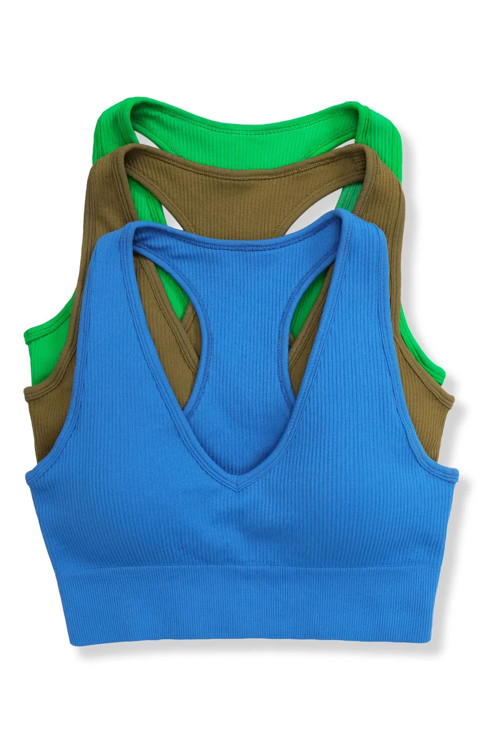 Ribbed Racerback Sports Bra