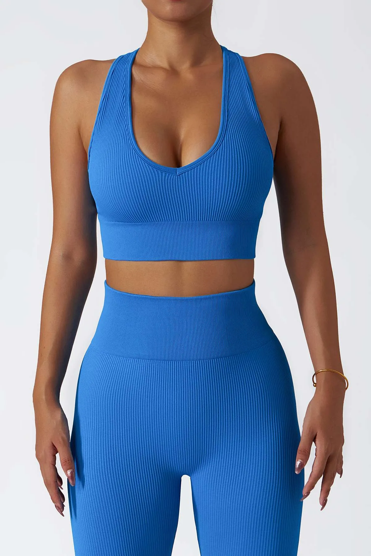 Ribbed Racerback Sports Bra