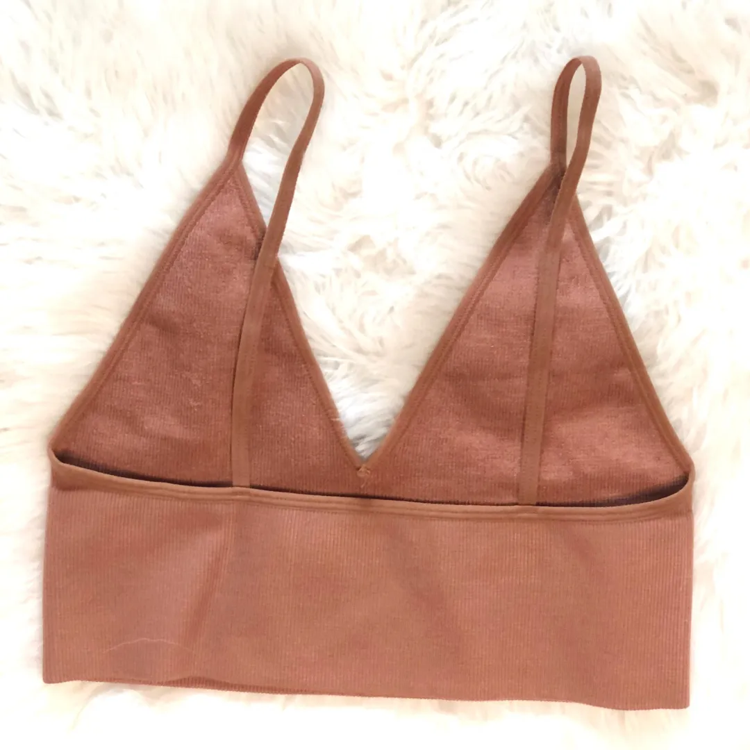 Ribbed Seamless Brami Top - Cocoa